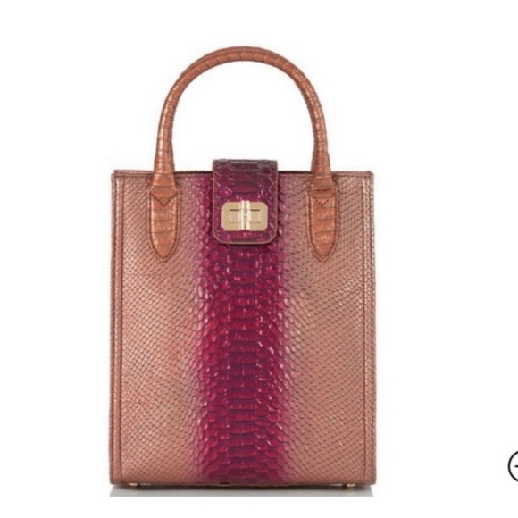 🔹️Brahmin 🔹️Moira Pomegranate Harkness genuine leather shoulder bag ✨️🤎 - Picture 1 of 6